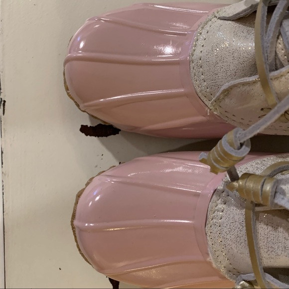 Jack Rodgers | Chole Rain Boots, Short Metallic Gold & Blush - Picture 6 of 12